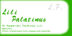 lili palatinus business card